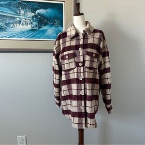 Plaid Button-Up Women's Jacket